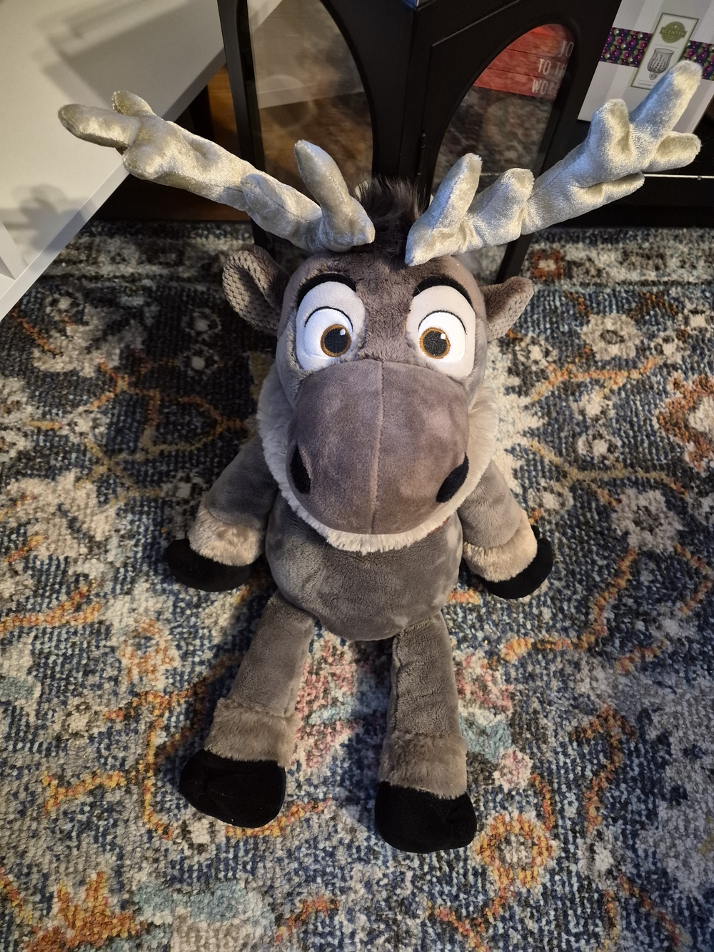 Scentsy Gray Plush Reindeer Stuffed Animal with Silver Antlers